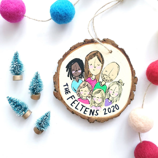 PRE-ORDER: Personalized Family Doodle Ornaments