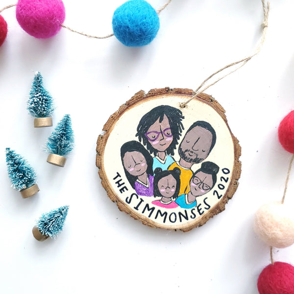 PRE-ORDER: Personalized Family Doodle Ornaments