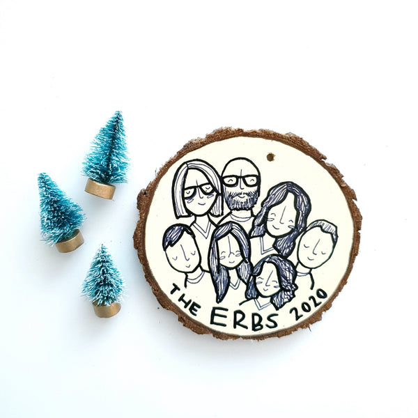 PRE-ORDER: Personalized Family Doodle Ornaments