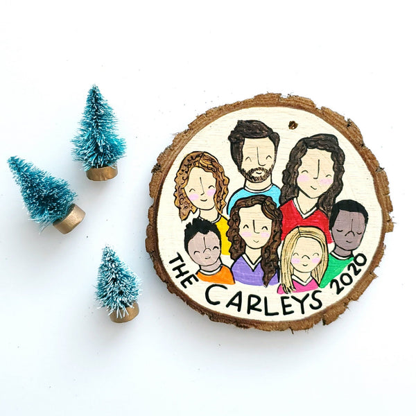 PRE-ORDER: Personalized Family Doodle Ornaments