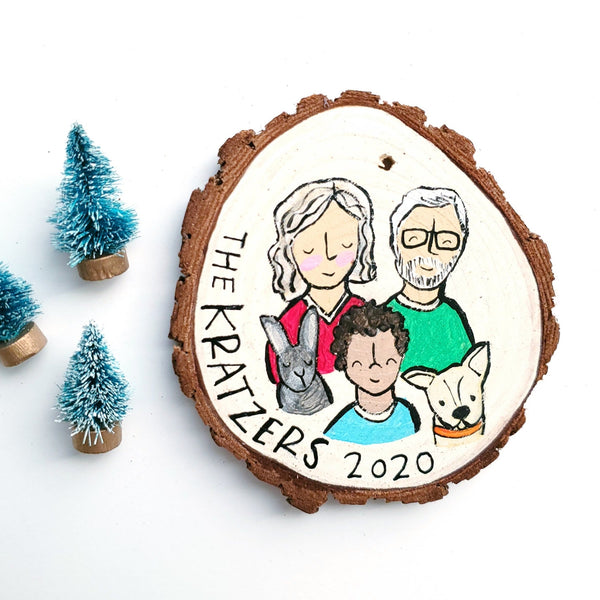 PRE-ORDER: Personalized Family Doodle Ornaments