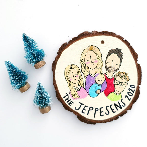 PRE-ORDER: Personalized Family Doodle Ornaments
