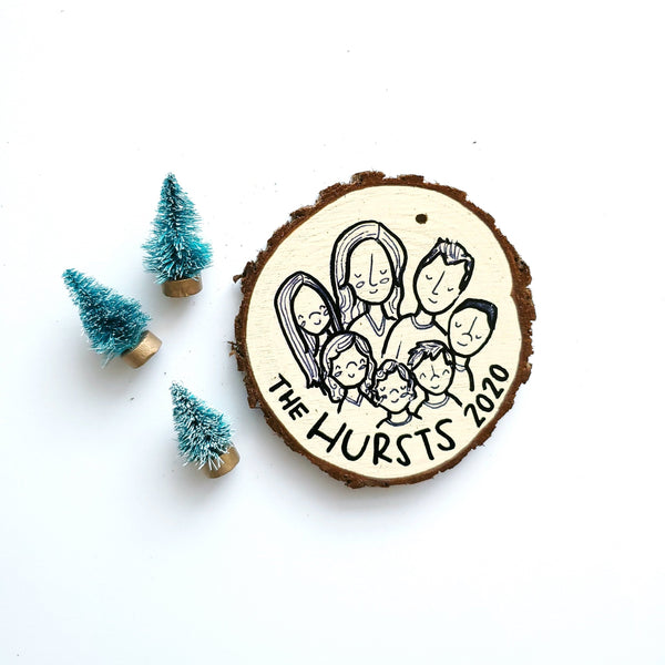 PRE-ORDER: Personalized Family Doodle Ornaments