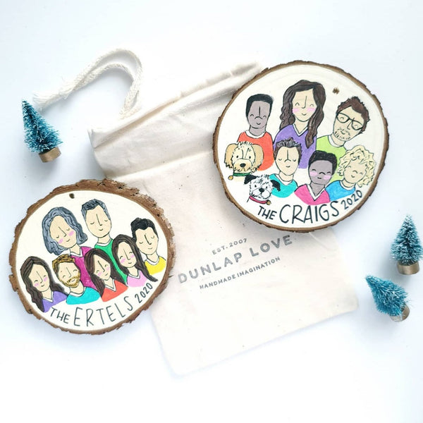 PRE-ORDER: Personalized Family Doodle Ornaments